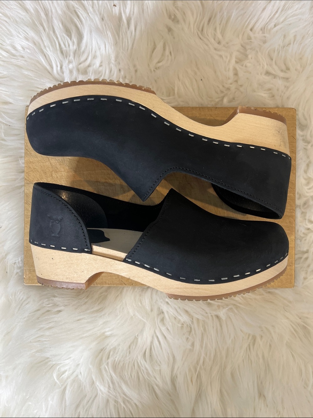 Sandgrens Nubuck Clog Mules Brett Low 39 - Women - Picture 4 of 9